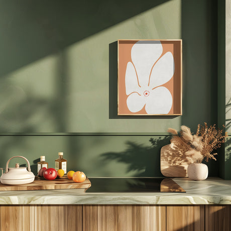White Poppies Flower Poster och Canvastavla