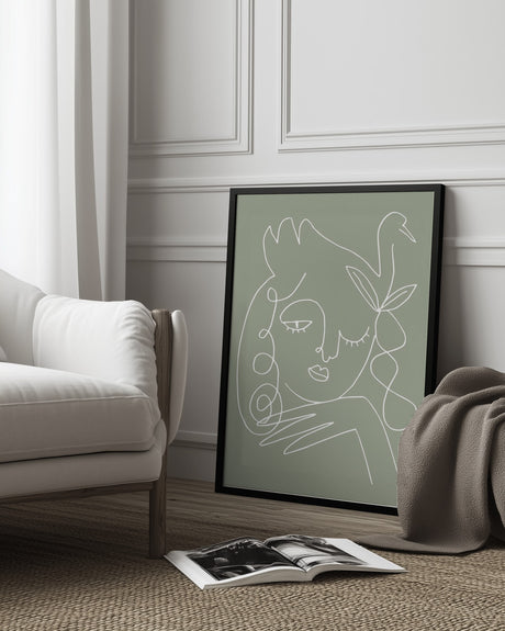 Woman Green Poster och Canvastavla