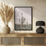 Pink Saguaro Poster och Canvastavla
