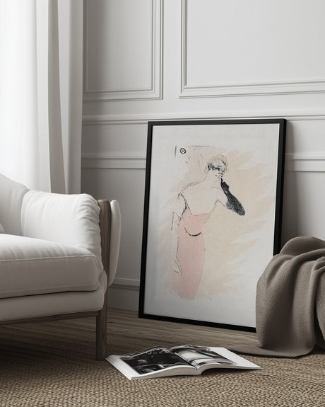 Yvette Guilbert In columbine a Pierrot (1894) Poster och Canvastavla