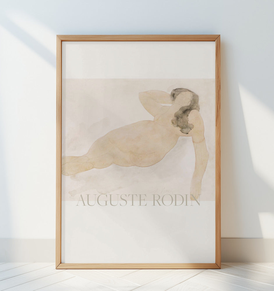 Study of a Nude (lying On Side) Poster och Canvastavla