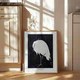 Egret In The Rain Poster och Canvastavla