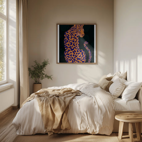 Orange Leopard Poster och Canvastavla