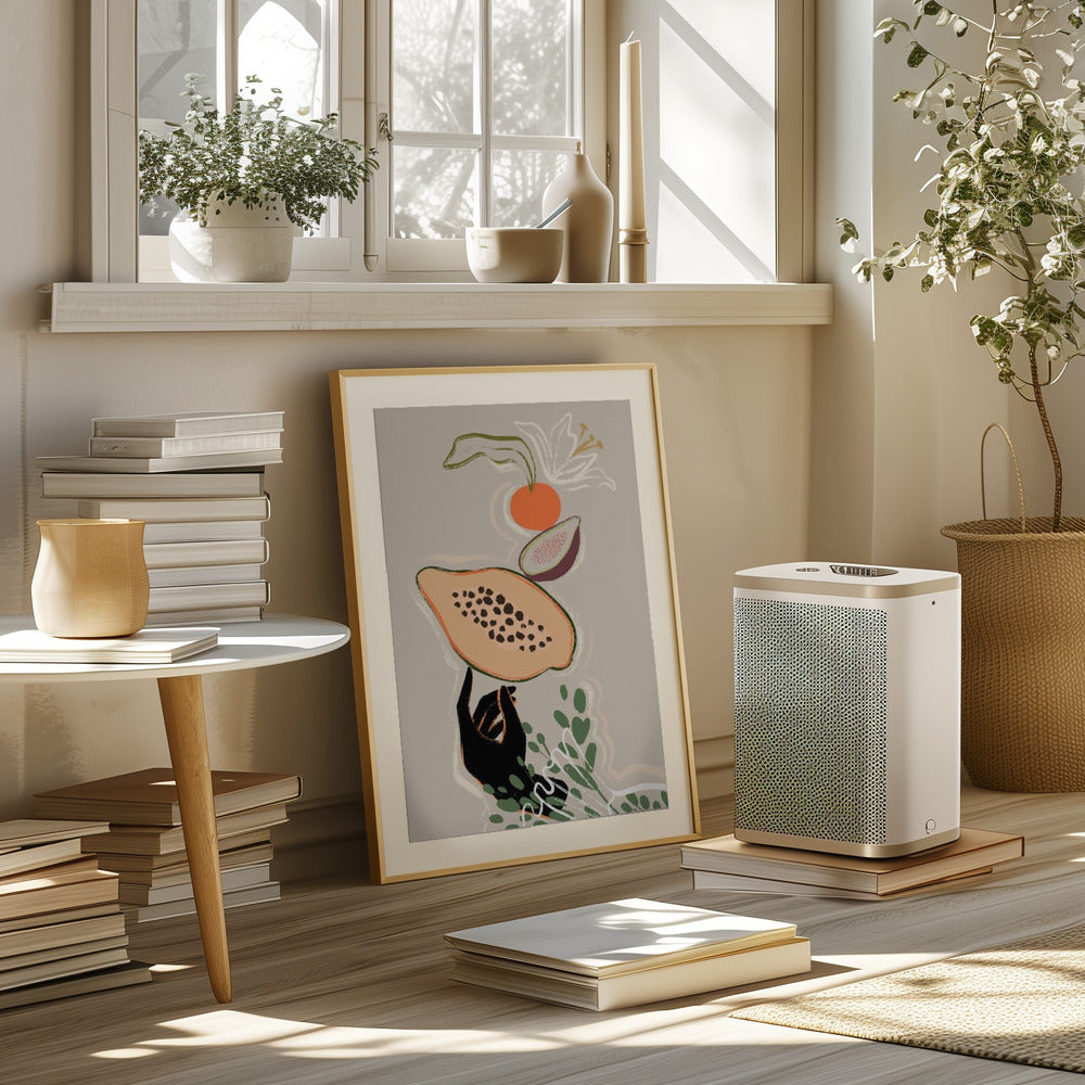 Balancing Fruits Poster och Canvastavla