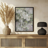 Sady painterly florals in green Poster och Canvastavla