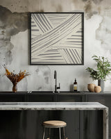 Grey diagonal stripe pattern Poster och Canvastavla