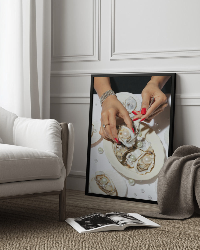 Oyster & Pearls No 01 Poster och Canvastavla