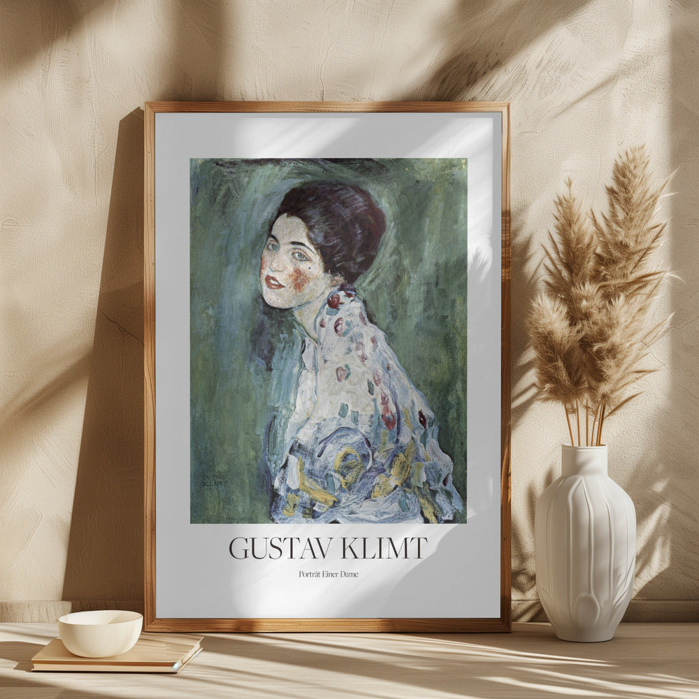 Porträt Einer Dame (1916–1917) Poster Poster och Canvastavla