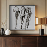 Four Figures (nach Muybridge) Enhanced Sr Poster och Canvastavla