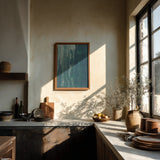 Dark teal scratched texture Transformative Teal Poster och Canvastavla