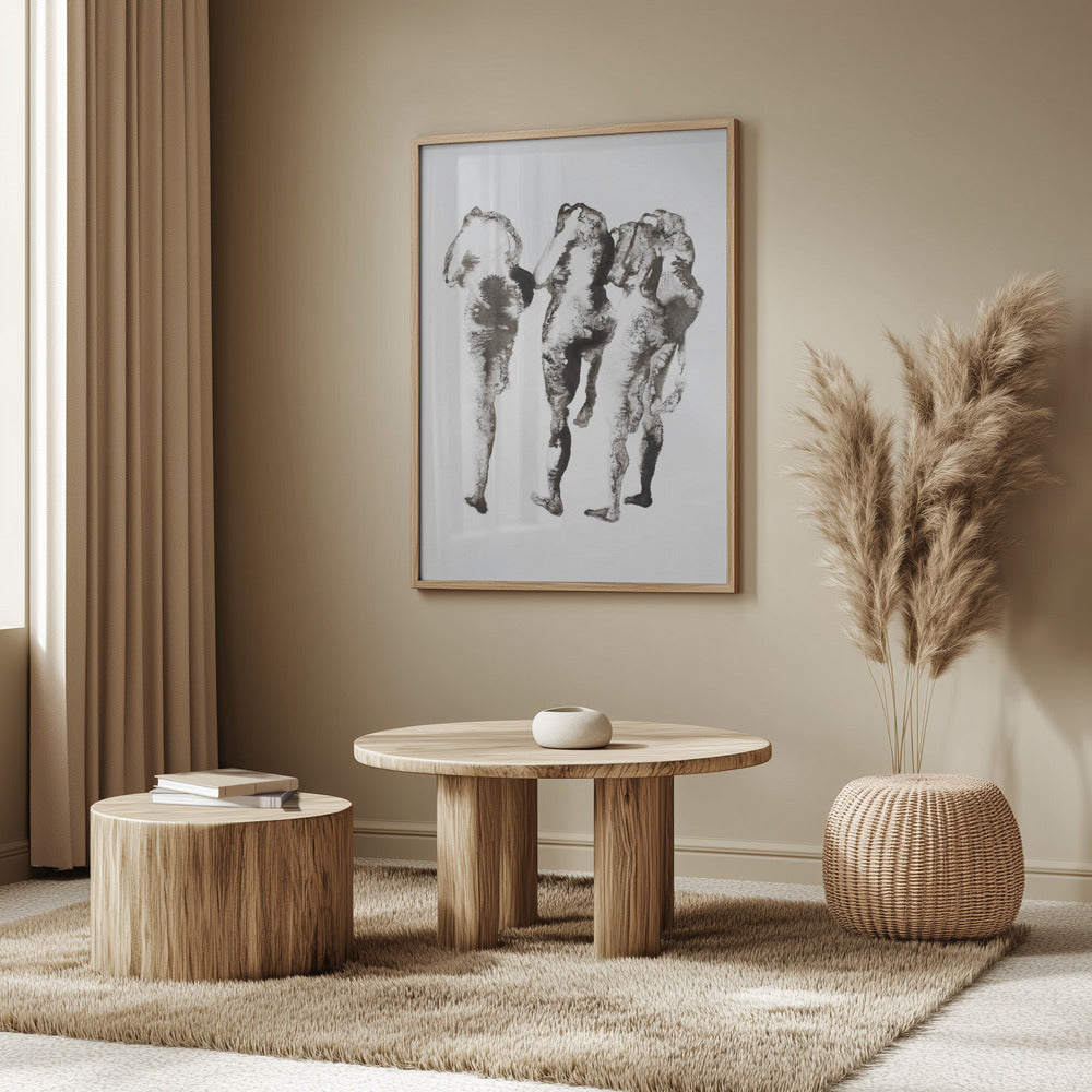 Four Figures (nach Muybridge) Enhanced Sr Poster och Canvastavla
