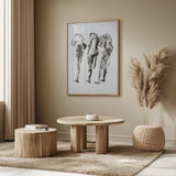 Four Figures (nach Muybridge) Enhanced Sr Poster och Canvastavla