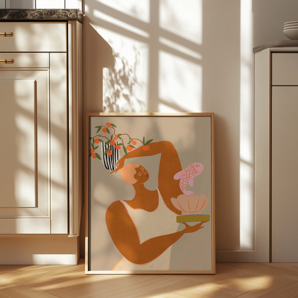 Fish And Oranges Poster och Canvastavla