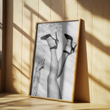 Champagne legs Black and White Poster och Canvastavla