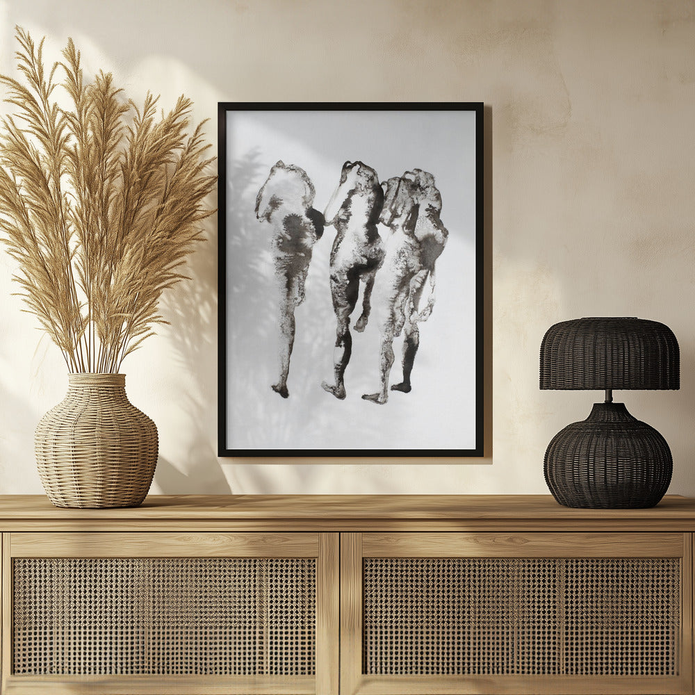 Four Figures (nach Muybridge) Enhanced Sr Poster och Canvastavla