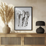 Four Figures (nach Muybridge) Enhanced Sr Poster och Canvastavla
