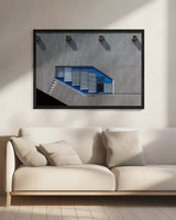 Blue and grey Poster och Canvastavla
