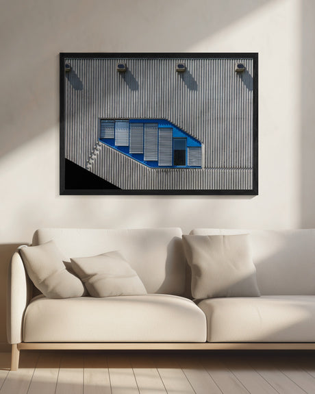 Blue and grey Poster och Canvastavla