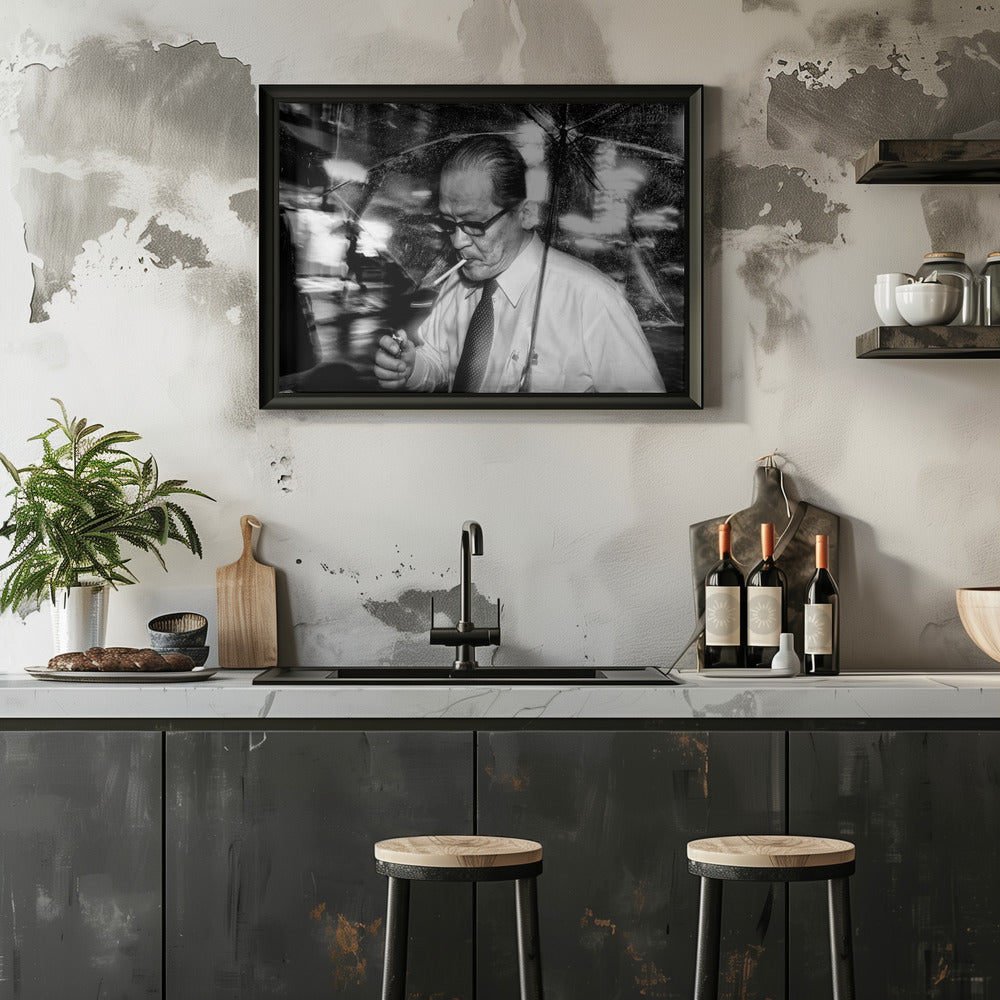 Rainy Night Poster och Canvastavla