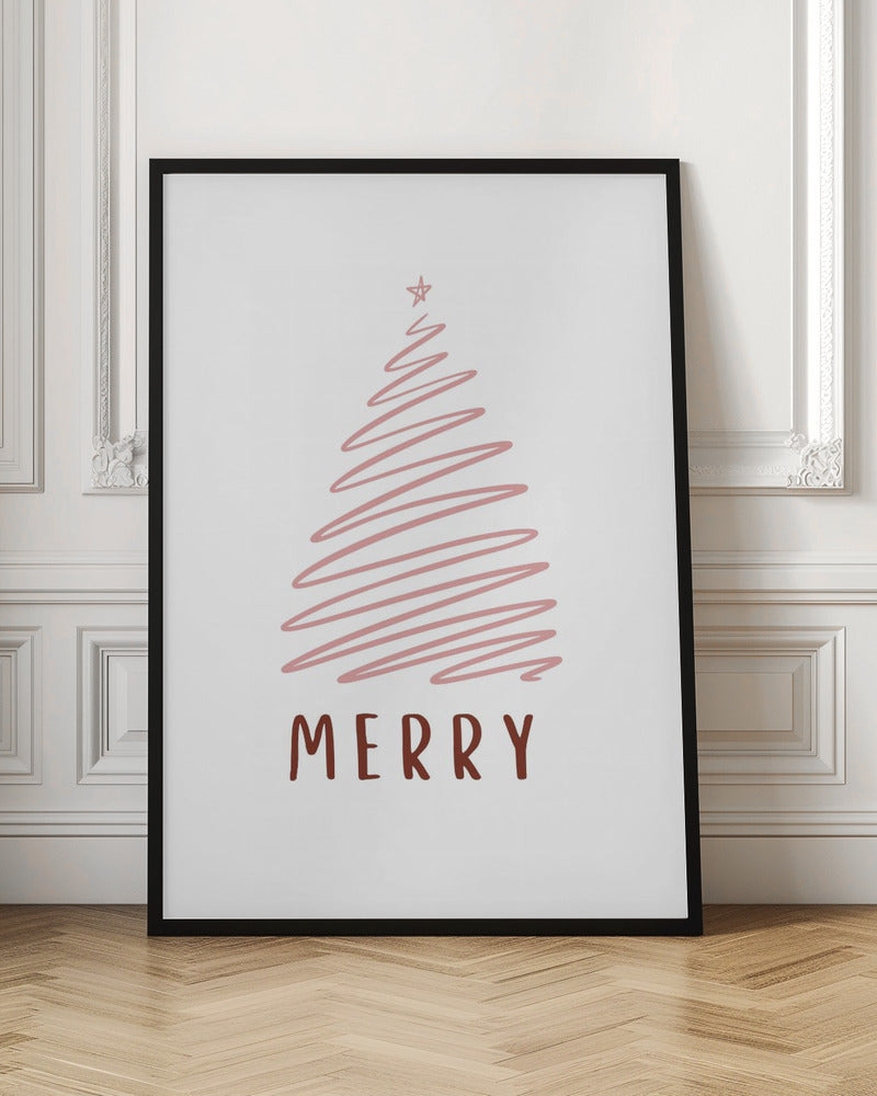 Christmas Tree Merry Poster och Canvastavla