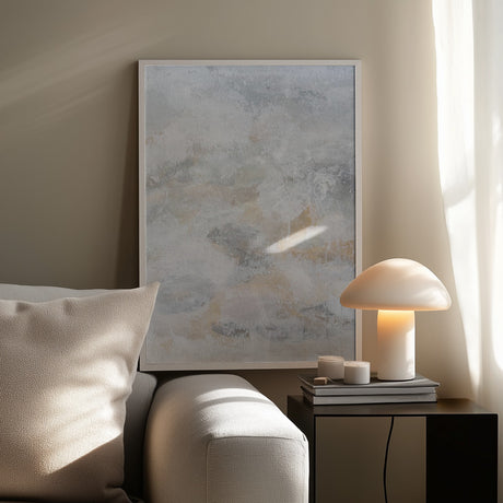 Coastal Misty Abstract Painting Poster och Canvastavla