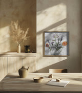 frozen garden flowers Poster och Canvastavla