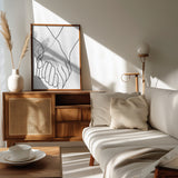 Holding Hands Lines Poster och Canvastavla