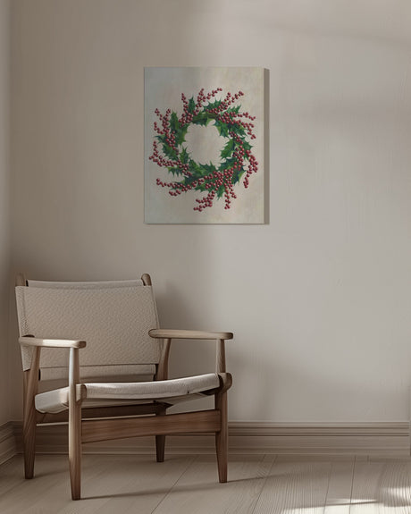 Holly wreath Poster och Canvastavla