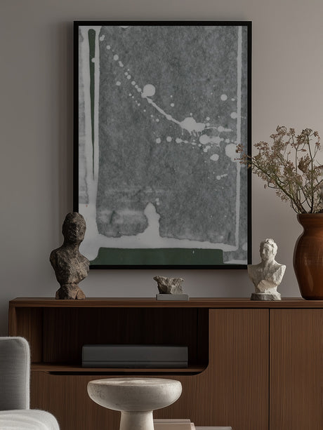 Tension fields 2 Abstract painting 18 green mural Poster och Canvastavla