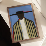 Bold Hat and Stripes New Mexico Style Poster och Canvastavla
