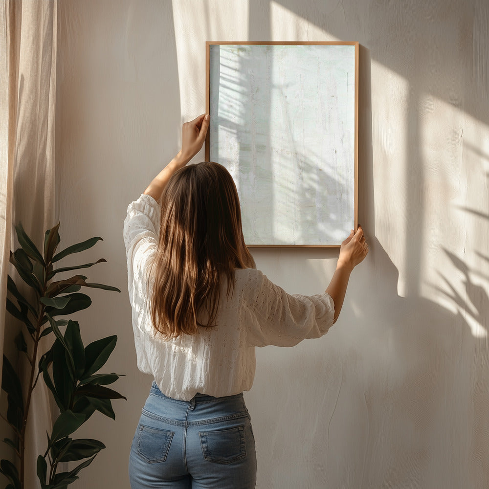 Textured cloud dancer mural Poster och Canvastavla
