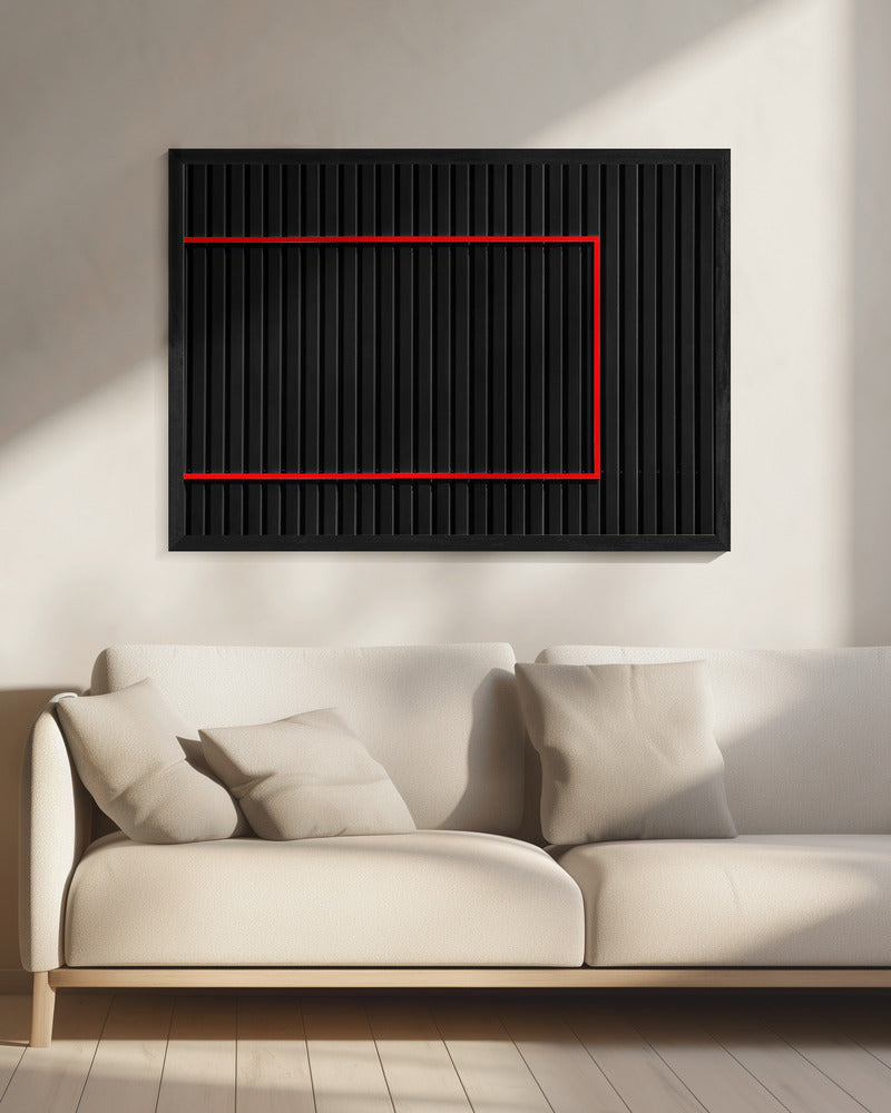 Red over Black Poster och Canvastavla