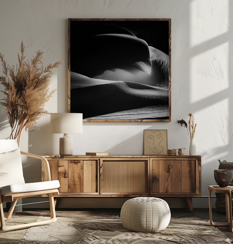 Snow sculpture with the wind Poster och Canvastavla