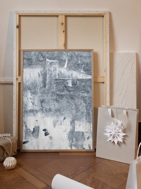 Concrete structure 12 Abstract painting mural Poster och Canvastavla