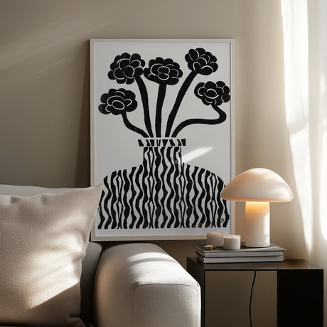 Vase and Flowers 03 Theprintablestudio 24x32inch Poster och Canvastavla