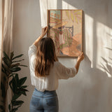 Lady in Stripe Poster och Canvastavla