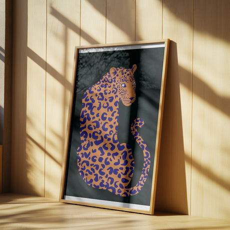 Orange Leopard Poster och Canvastavla