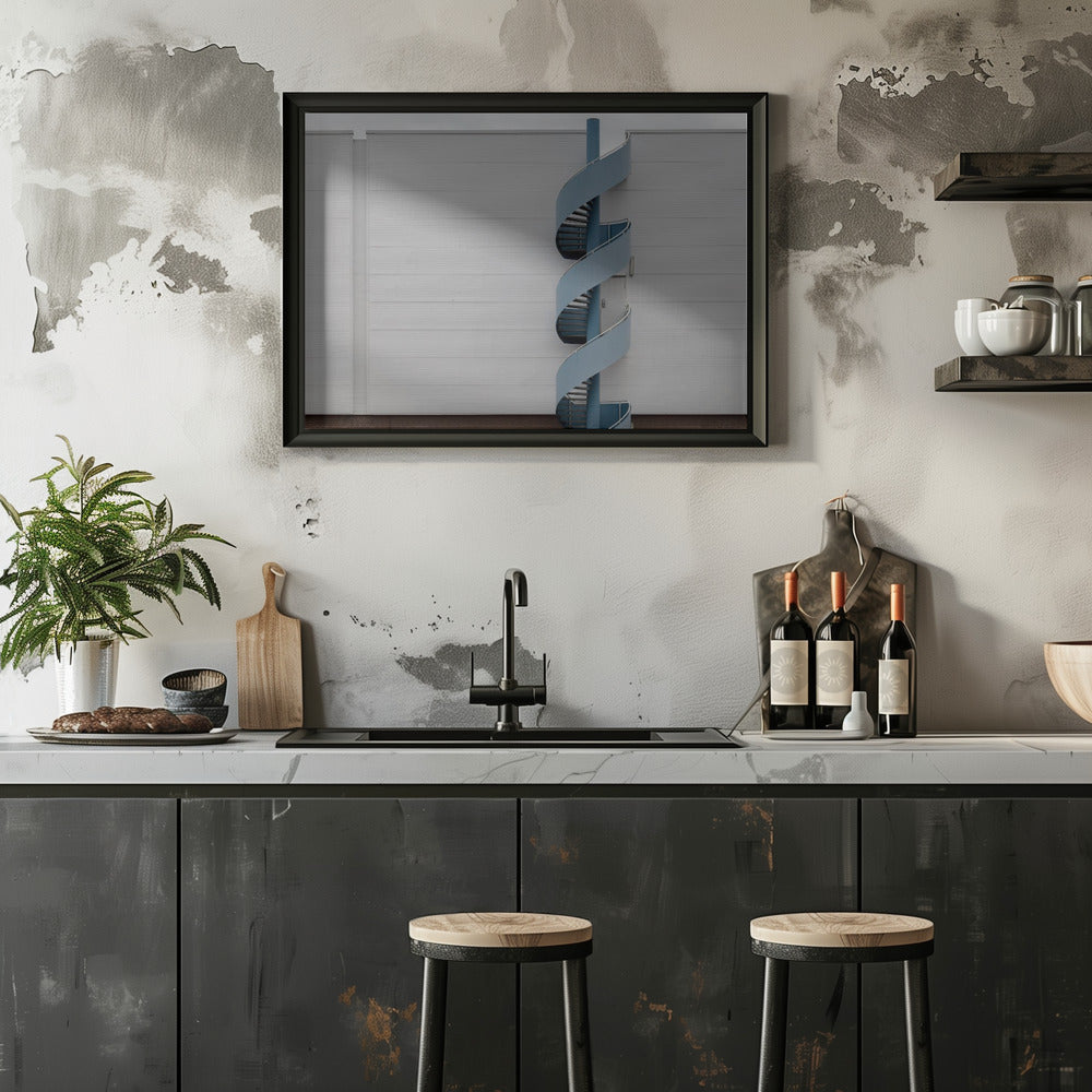The blue stair Poster och Canvastavla