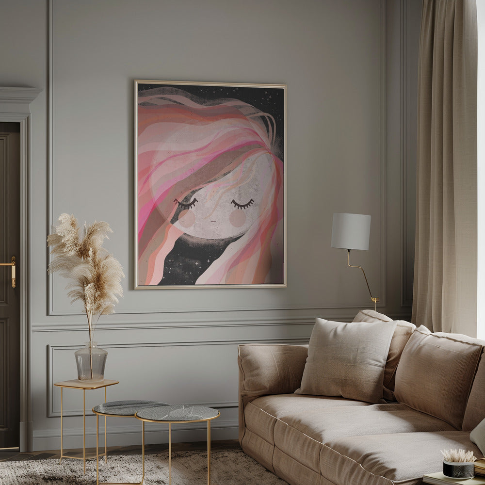 Moon Girl Poster och Canvastavla