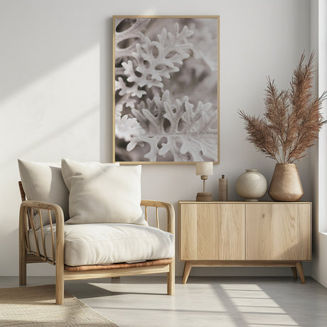 Silver Leaves Poster och Canvastavla