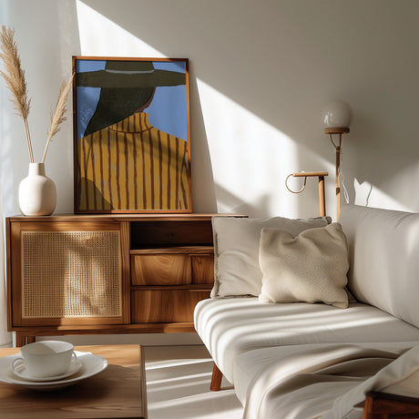 Modern Woman with Hat Poster och Canvastavla