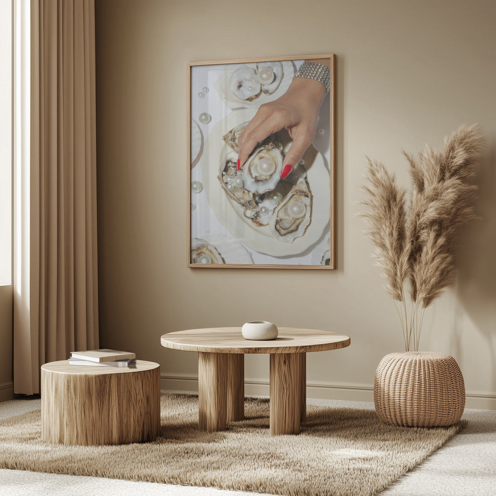 Oysters & Pearls No 02 Poster och Canvastavla
