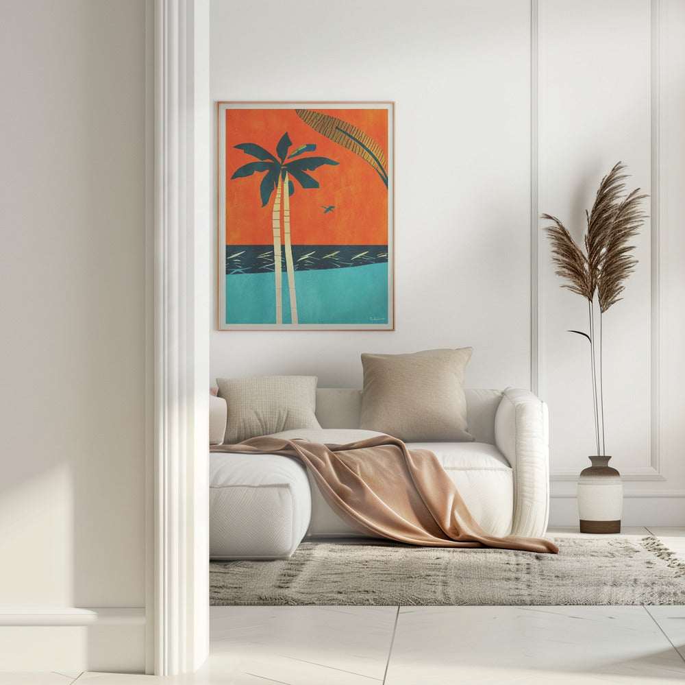 Barbados Sunset Poster och Canvastavla
