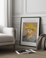 Self Portrait With Straw Hat Poster och Canvastavla