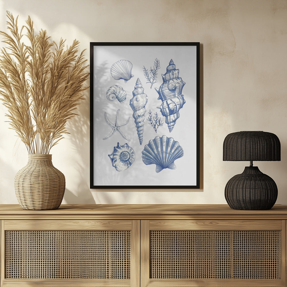 11x14 Shell Collage Poster och Canvastavla