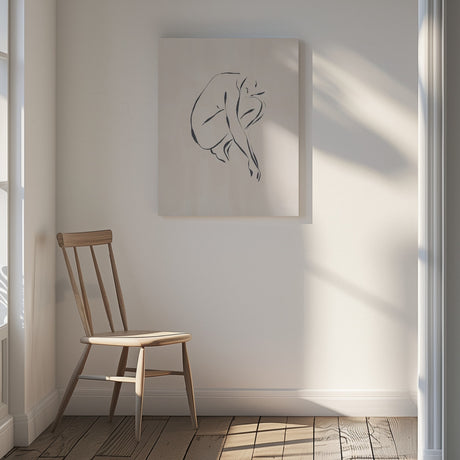 Sitting Contemplating Poster och Canvastavla