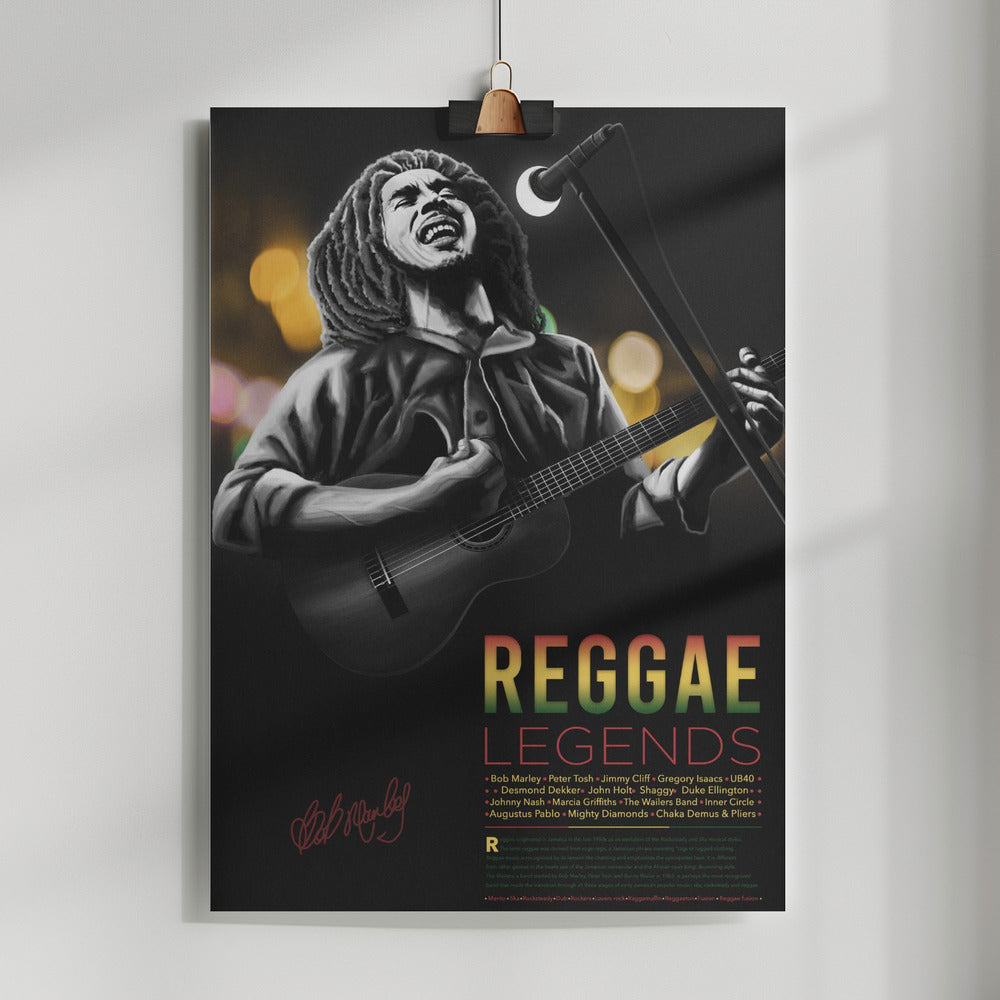 Reggae Legends- Bob Marley Poster och Canvastavla