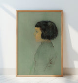 Young Woman In Profile Poster och Canvastavla