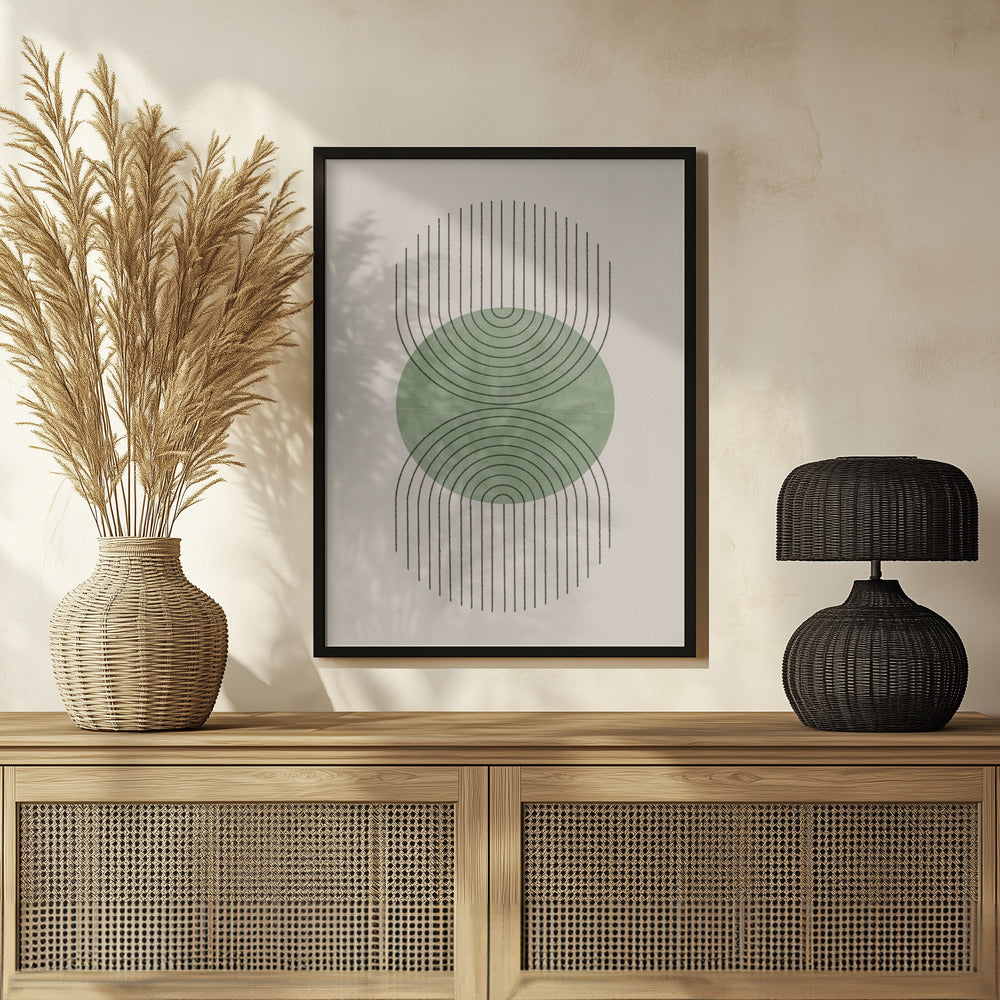 Perfect Point Green Poster och Canvastavla