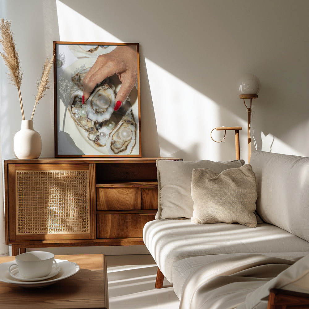Oysters & Pearls No 02 Poster och Canvastavla